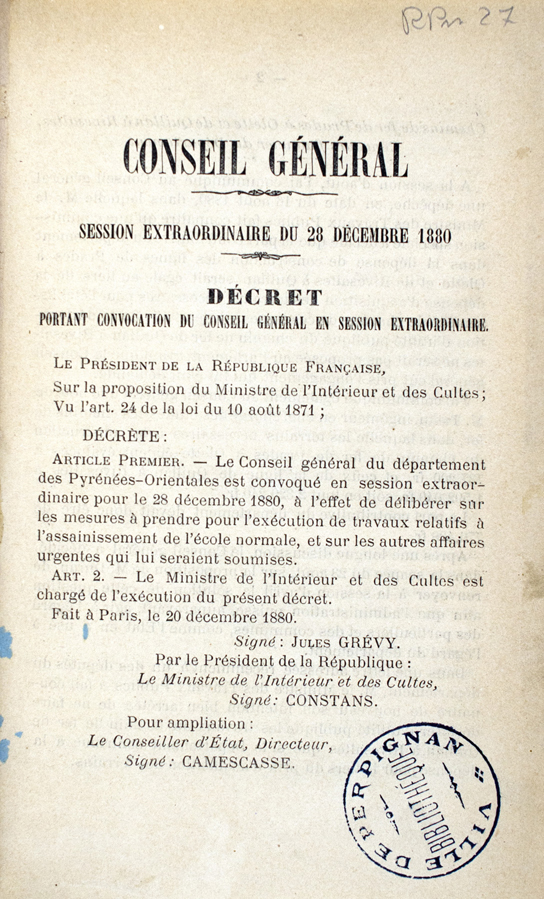 Conseil géénéral des PO