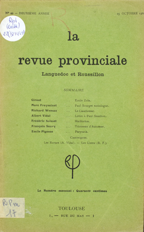 la revue provinciale