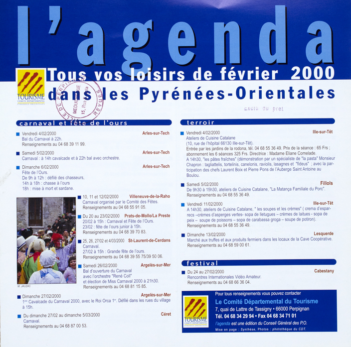 Agenda des loisirs et des P.O.