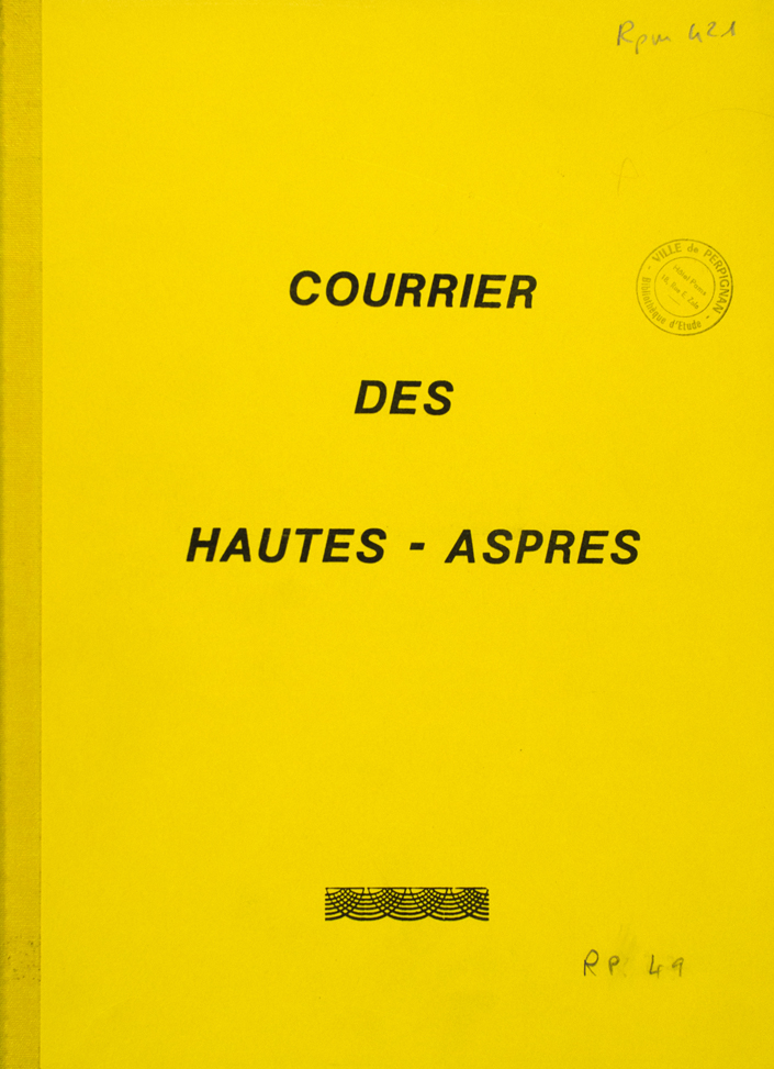 COURRIER HAUTES ASPRES