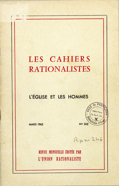 CAHIERS RATIONALISTES