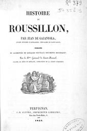 Histoire du Roussillon / Jean de Gazanyola | Gazanyola, Jean de