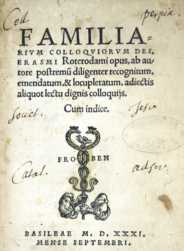 Ex libris du Collège des Jésuites de Perpignan : très présent dans les collections perpignanaises